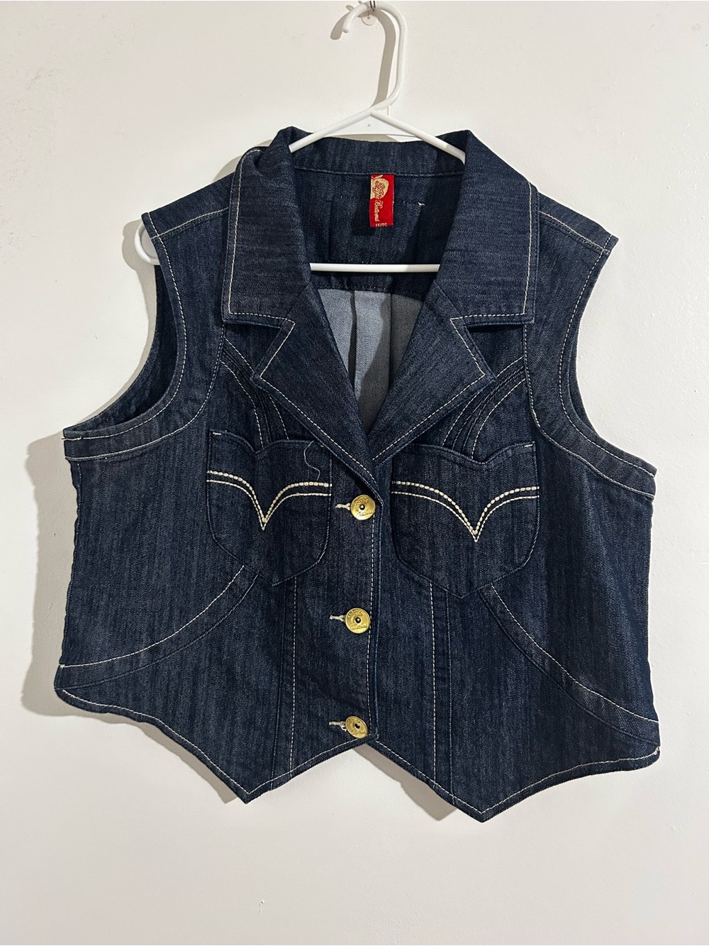 Plus size apple bottom jeans vest